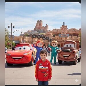 Disney Cars Lightning McQueen Boys Zip Up Hoodie with Pockets 10 NWT